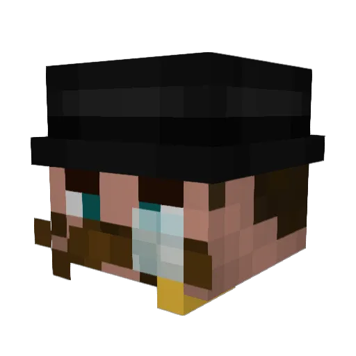Yukii0o Minecraft avatar head, 3D render