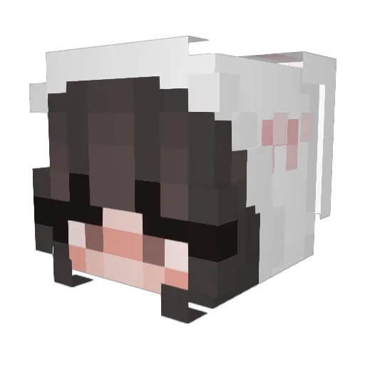 Yukiim2 Minecraft avatar head, 3D render