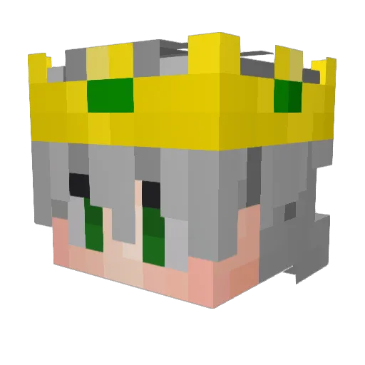 Yukiiyyx Minecraft avatar head, 3D render