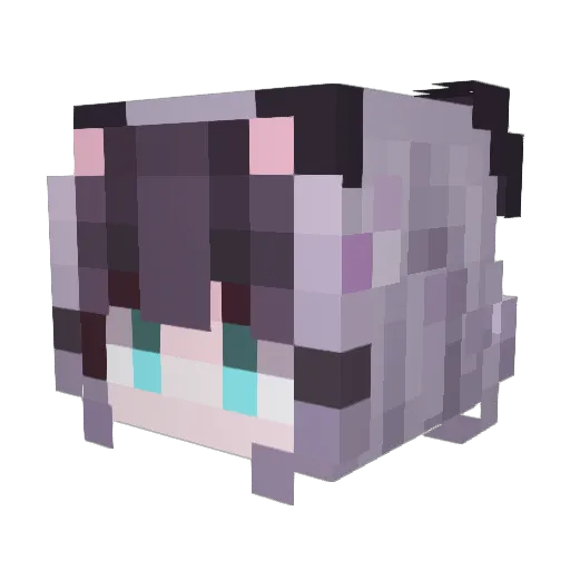 Yukikaze_chan Minecraft avatar head, 3D render