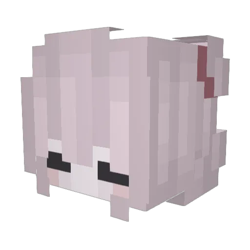 Yukikiu Minecraft avatar head, 3D render