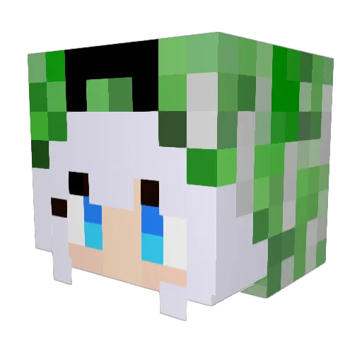 YukikkoX Minecraft avatar head, 3D render