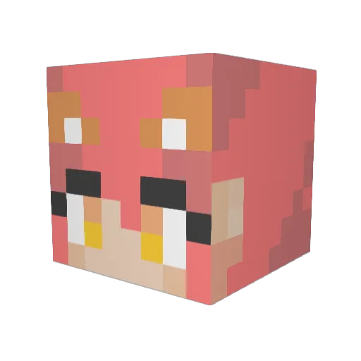Yukiko18 Minecraft avatar head, 3D render