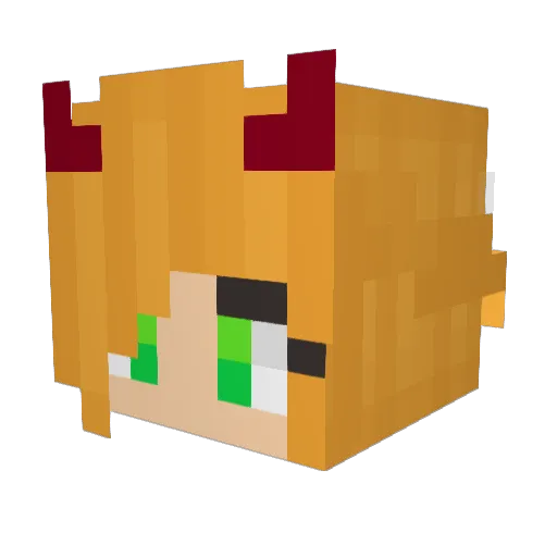 Yukiko87 Minecraft avatar head, 3D render