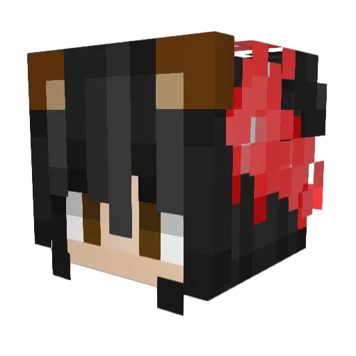 Yukikoxl Minecraft avatar head, 3D render