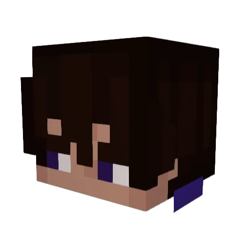 Yukile Minecraft avatar head, 3D render