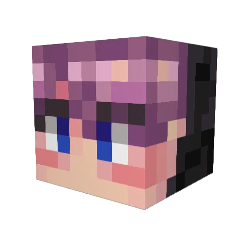 Yukilian Minecraft avatar head, 3D render