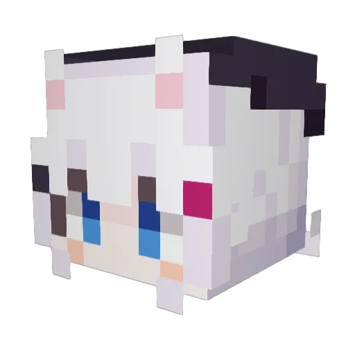 YukimiSino Minecraft avatar head, 3D render