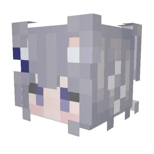 YukimuraChieri1 Minecraft avatar head, 3D render