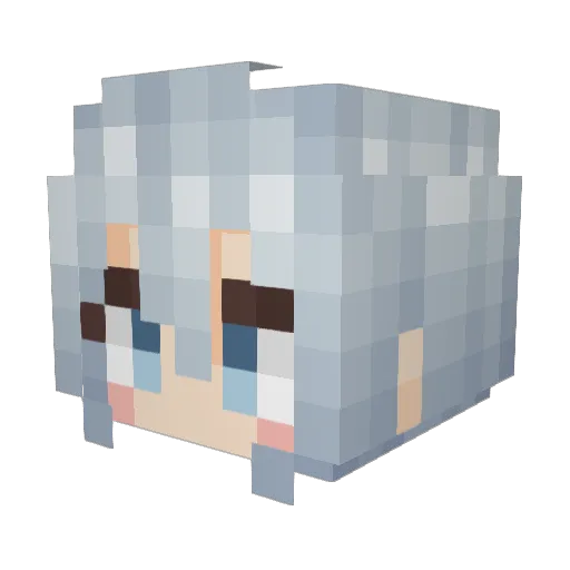 YukineNagi Minecraft avatar head, 3D render