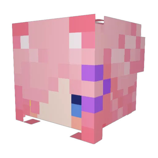 Yukine_9259 Minecraft avatar head, 3D render
