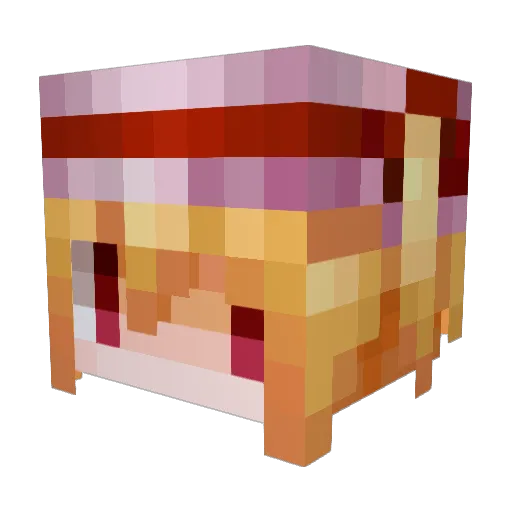 YukinoDaichi Minecraft avatar head, 3D render