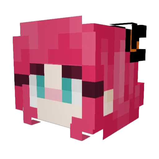YukinoPB Minecraft avatar head, 3D render