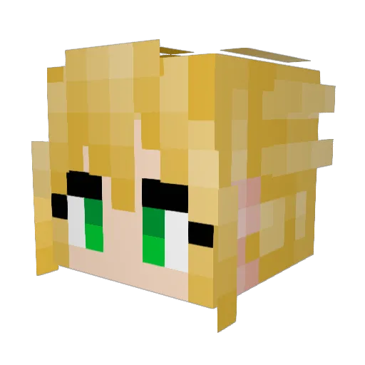 Yukinon0219 Minecraft avatar head, 3D render