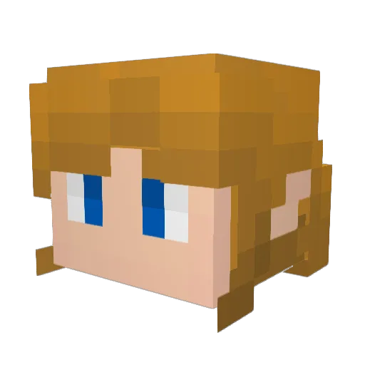 Yukintos Minecraft avatar head, 3D render