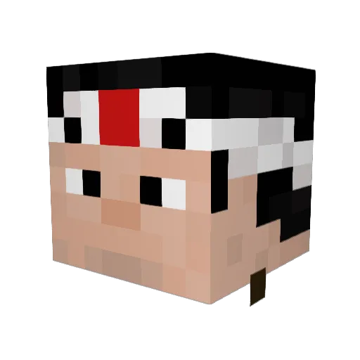 YukioMishimaLarp Minecraft avatar head, 3D render