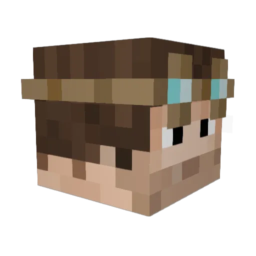 Yukio_Drawn Minecraft avatar head, 3D render