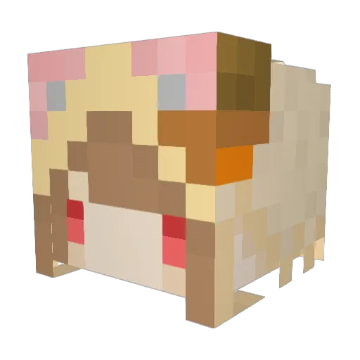 Yukiro Minecraft avatar head, 3D render