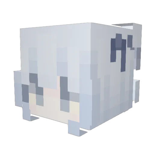 Yukisan89 Minecraft avatar head, 3D render