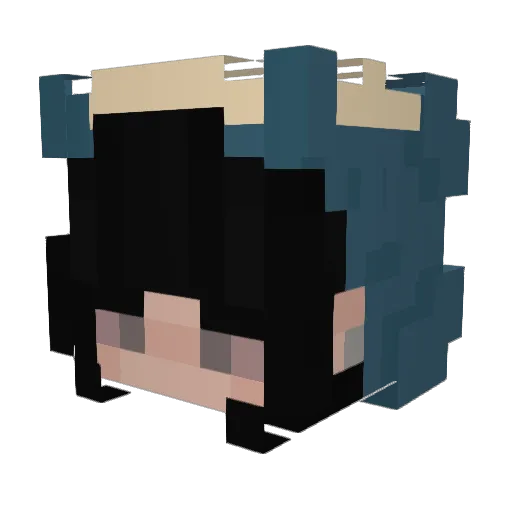 Yukischmuki Minecraft avatar head, 3D render