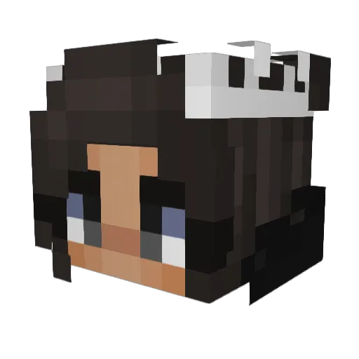 Yukisum Minecraft avatar head, 3D render