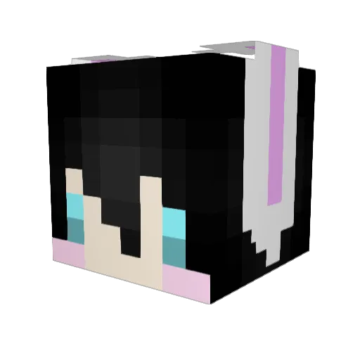 Yukito486 Minecraft avatar head, 3D render