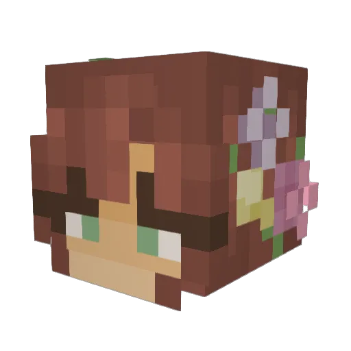 Yukitoz Minecraft avatar head, 3D render