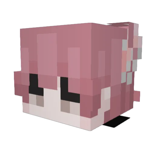 YukitsuneVT Minecraft avatar head, 3D render