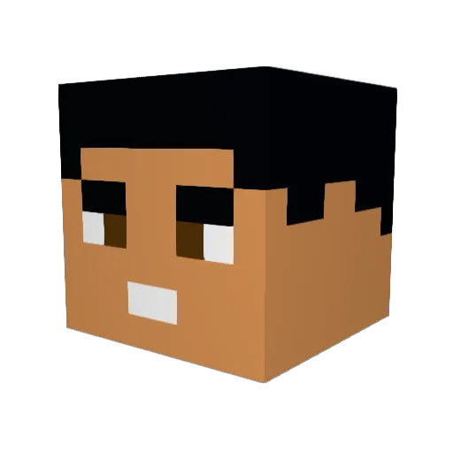 Yukka7 Minecraft avatar head, 3D render
