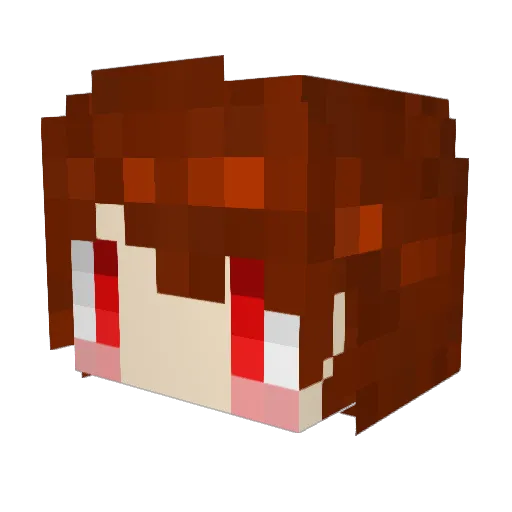 YukkuriRio Minecraft avatar head, 3D render