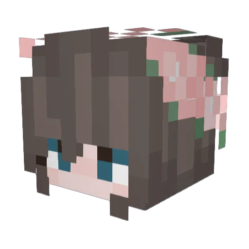 Yukky1218 Minecraft avatar head, 3D render