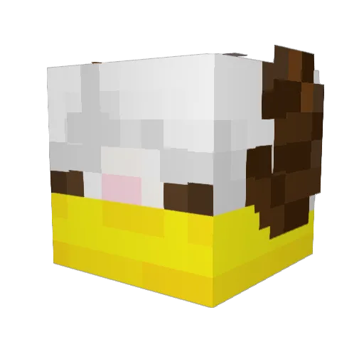 Yuklan Minecraft avatar head, 3D render