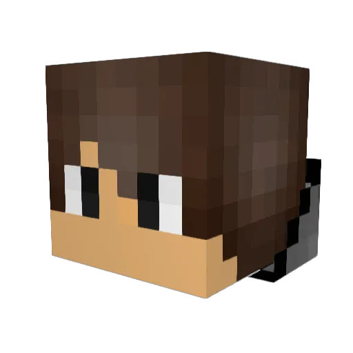 Yukmania Minecraft avatar head, 3D render