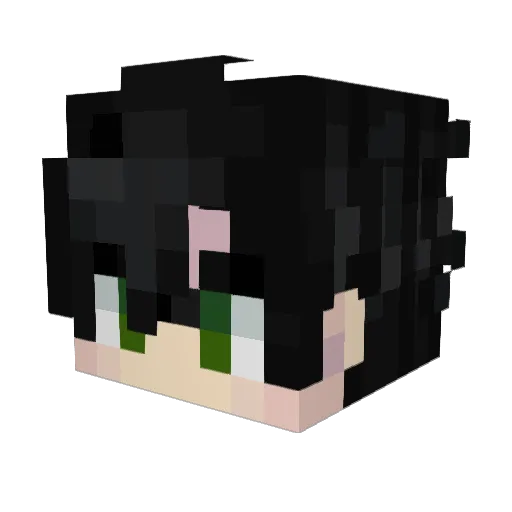 Yuko_Ink Minecraft avatar head, 3D render