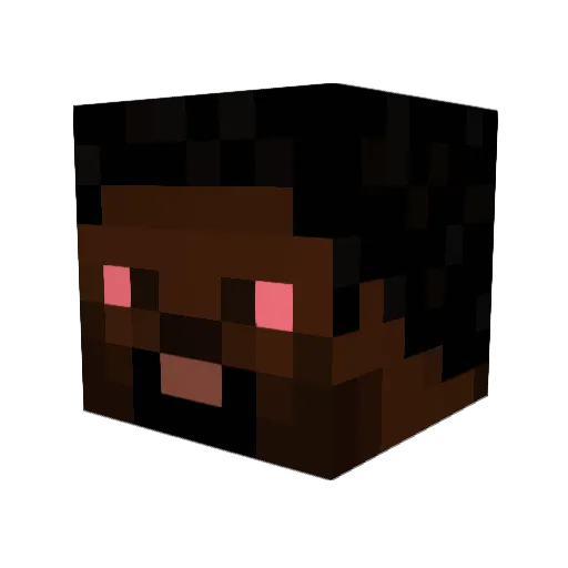Yukosu Minecraft avatar head, 3D render