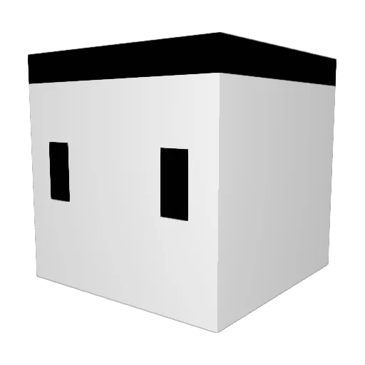 Yukrutoi Minecraft avatar head, 3D render