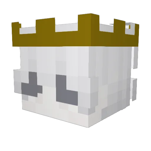 Yukssss Minecraft avatar head, 3D render