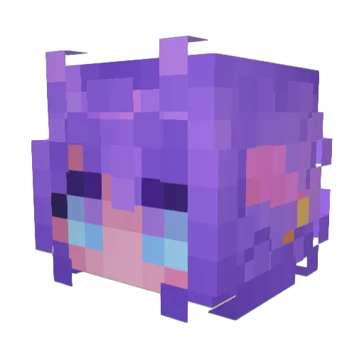 YukuCat Minecraft avatar head, 3D render