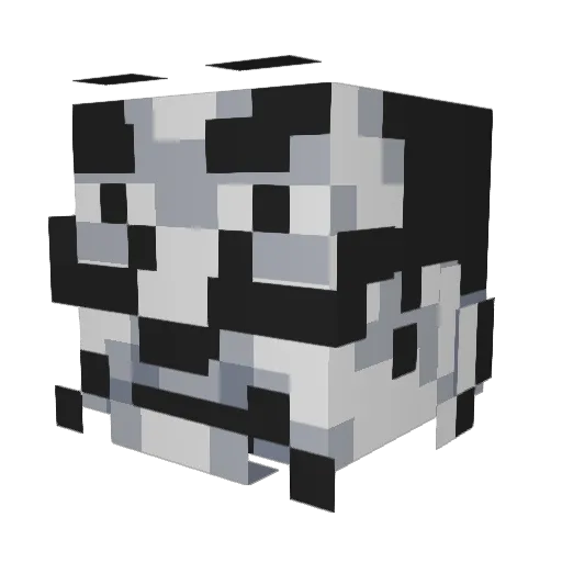 Yukub_ Minecraft avatar head, 3D render
