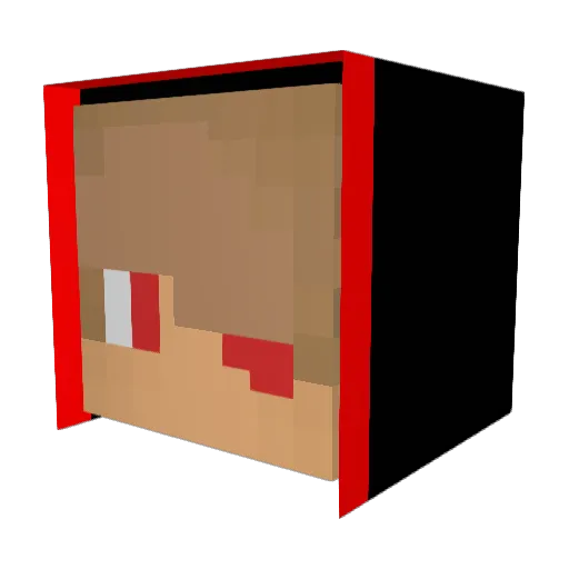 Yukuk Minecraft avatar head, 3D render