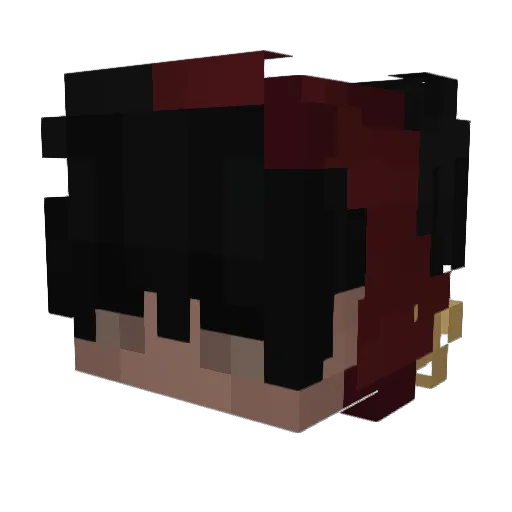 Yukxs Minecraft avatar head, 3D render