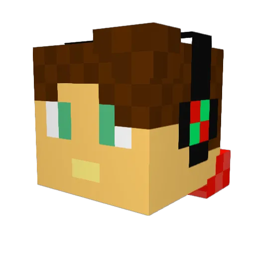Yul4iy Minecraft avatar head, 3D render