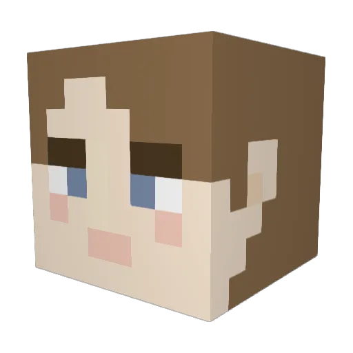 Yul_Fox Minecraft avatar head, 3D render
