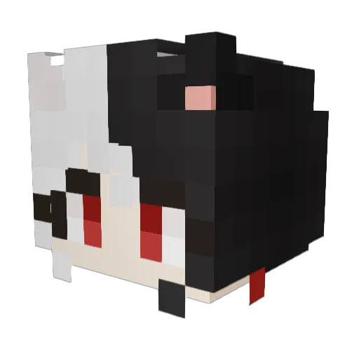 Yul_o3o Minecraft avatar head, 3D render