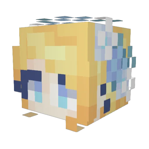 Yula_Allure Minecraft avatar head, 3D render