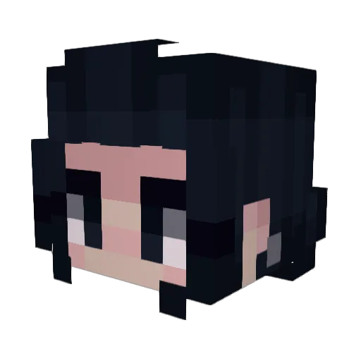 Yulanna Minecraft avatar head, 3D render