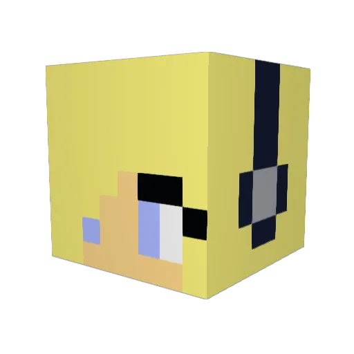 YuleSmile Minecraft avatar head, 3D render