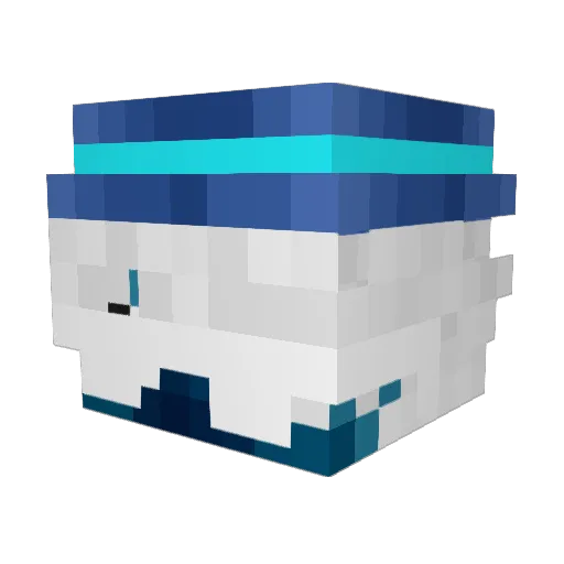 Yuleist Minecraft avatar head, 3D render