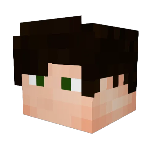 YulhFx Minecraft avatar head, 3D render
