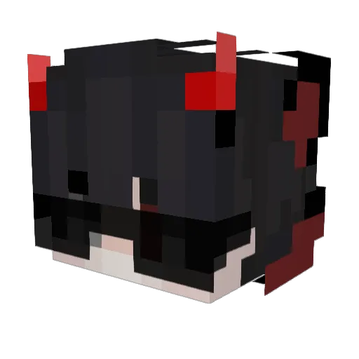 Yuliaca Minecraft avatar head, 3D render